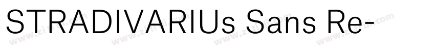 STRADIVARIUs Sans Re字体转换